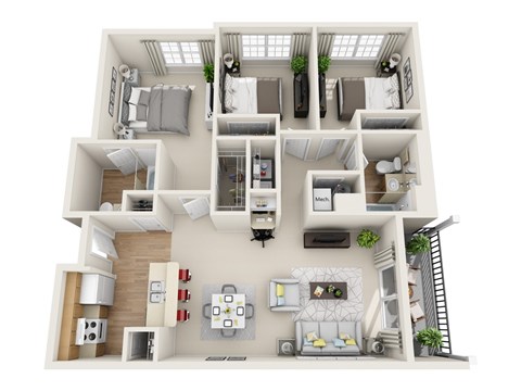 Waterford Place 3x2 Floorplan